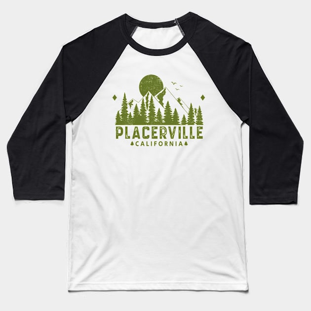 Placerville California Mountain View Baseball T-Shirt by HomeSpirit